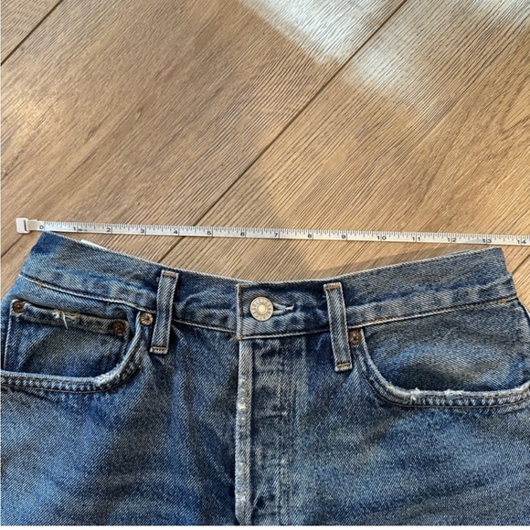 Agolde Parker Long Cutoff Denim Shorts - Picture 8 of 8